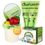 GreFusion Compostable Trash Bags for Kitchen Compost Bin 1.2 Gallon,150 Count,Compost Bags Small for Food Scrap Waste Bags for Countertop Bin Certified by BPI,ASTM D6400 and OK Compost