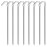 OK5STAR Metal Tent Stakes Heavy Duty 9 Inch, 8 Pack Anti-Rust Galvanized Steel Camping Tarp Stakes, Ground Stakes Yard Stakes Canopy Anchors for Inflatables, Outdoor Decorations