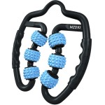 MZDXJ Cellulite Massage Tool Muscle Roller - Deep Fascia Massager & Dimpled Skin Remover for Legs, Thighs & Buttocks - Anti-Cellulite Roller, Smooth Skin, Pain Reliefs(Black Blue - 6 Wheel)