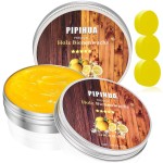 PIPIHUA Beeswax Polish and Conditioner for Wood Furniture - Waterproof & Restorer Wood Wax, Multipurpose Beeswax Furniture Polish and Cleaner for All Types and Colours, Lemon(2100g with 3 Sponges)