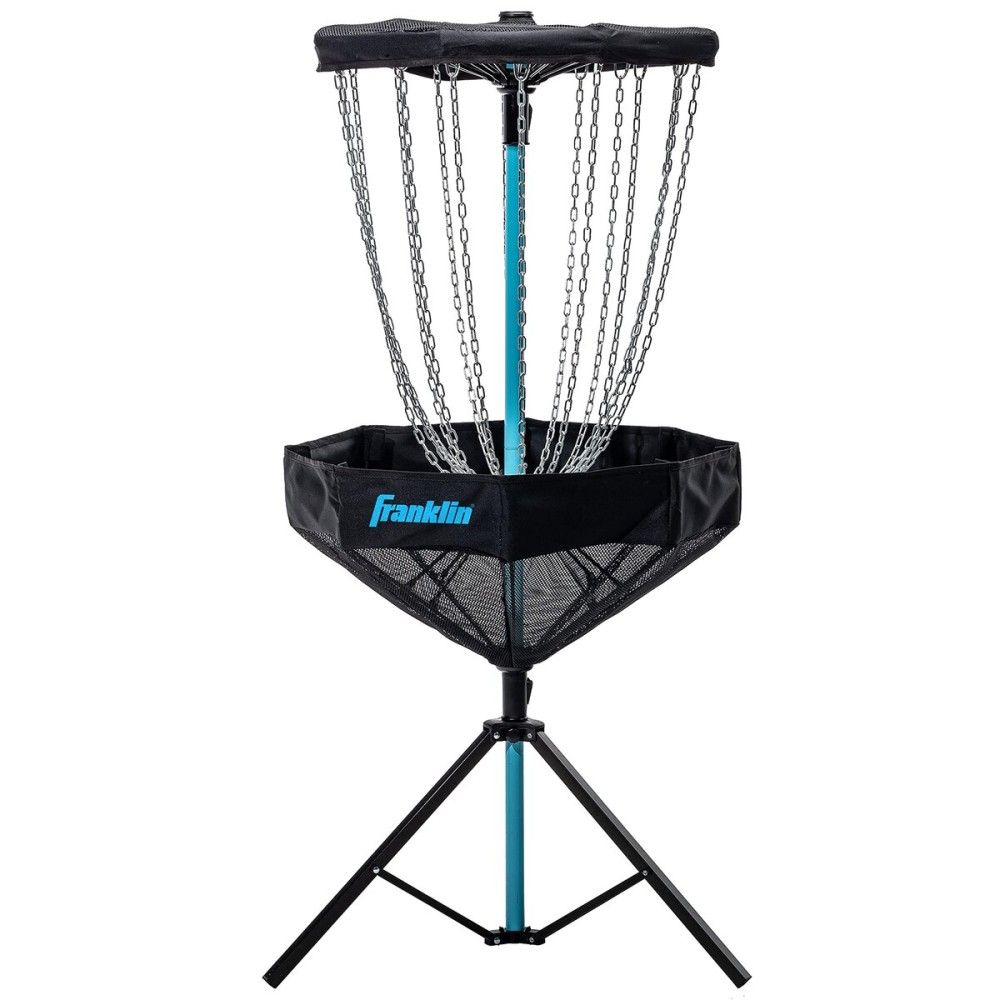 Franklin Sports Disc Golf Basket - PDGA Approved - Elite Portable Disc Golf Target Basket Set with Premium Metal Chains + Canvas - Equipment + Hole Stand