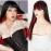 Swiking Black and Red Long Straight Wigs with Bangs for Women Two Tone Heat Resistant Synthetic Wig for Daily Cosplay Halloween Party Use