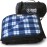 BRAWNTIDE Large Outdoor Waterproof Blanket - Thick Tartan Plaid Fleece, Warm, Windproof, Sandproof, Ideal for Camping, Parks, Grass, Hiking, Travel, Includes Stuff Sack, Shoulder Strap (Plaid Blue)
