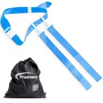 Trained 10 Man Flag Football Belts & Flags, 10 Player Adjustable Set for Kids & Adults, 2 Teams (Red & Yellow), 10 Belts & 20 Flags