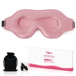 Sleep Eye Mask for Men Women, Lash Extensions 3D Sleeping Mask, Travel Blackout Night Blindfold Eye Shade Cover with Adjustable Strap (Pink-3D)