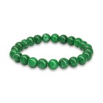 Crystal Vibe Green Jade Bracelet - Healing Crystal Wealth Bracelet - Jade Beaded Bracelet for Women Men - Bring Good Luck Prosperity and Emotional Balance - Adjustable Size