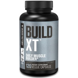 Jacked Factory Build-XT Daily Muscle Builder & Performance Enhancer - Muscle Building Supplement for Muscular Strength & Growth | Trademarked Ingredients Peak02, ElevATP, & Astragin - 120 Veggie Pills