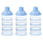 Accmor Formula Dispenser On The Go, 4 Compartments Stackable Formula Container for Travel, Baby Milk Powder Kids Snack Container, BPA Free