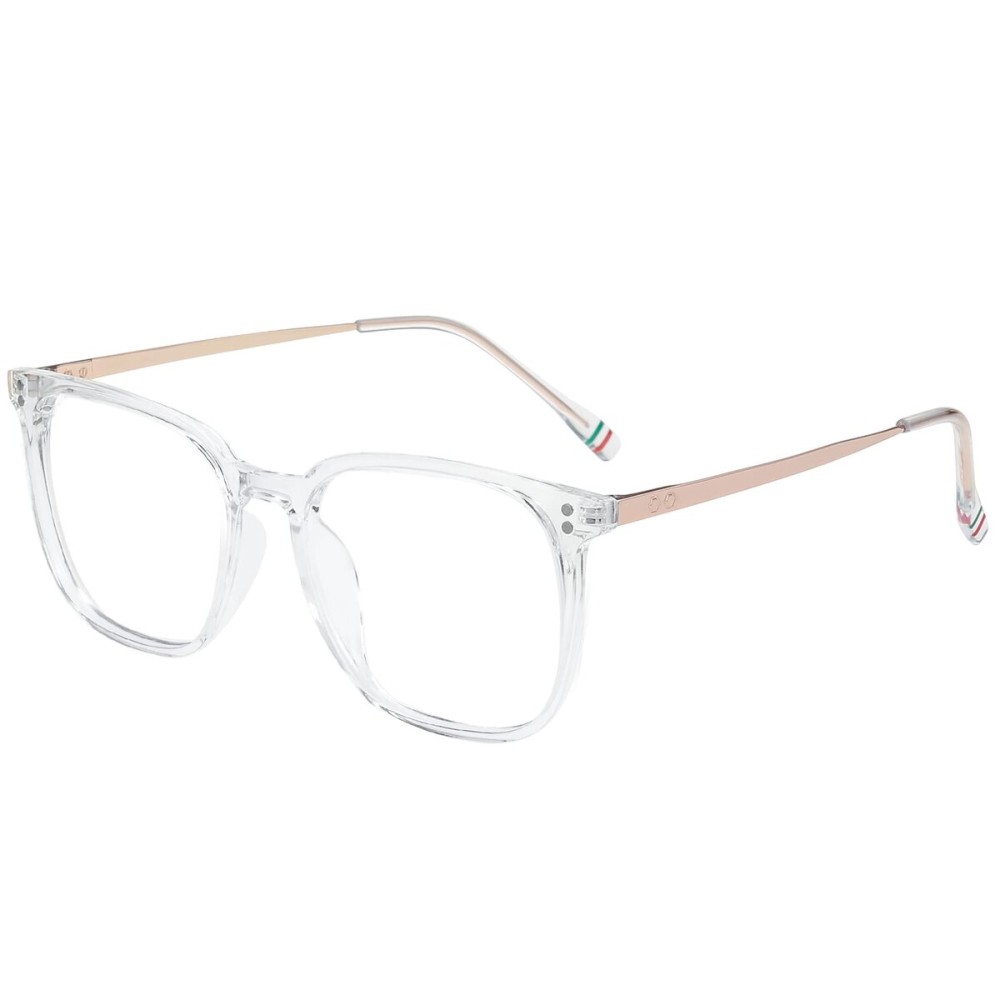 GUDVUE Blue Light Glasses For Woman, Computer Reading/Gaming/Phones Glasses, Anti Glare/UV400/Eye Strain, Gold