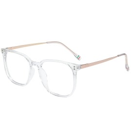 GUDVUE Blue Light Glasses For Woman, Computer Reading/Gaming/Phones Glasses, Anti Glare/UV400/Eye Strain, Gold