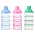 Accmor Formula Dispenser On The Go, 4 Compartments Stackable Formula Container for Travel, Baby Milk Powder Kids Snack Container, BPA Free