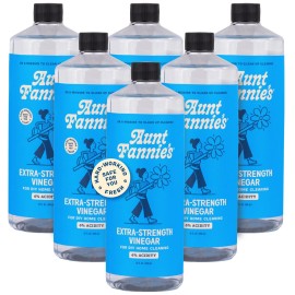 Aunt Fannie\'s Extra Strength Cleaning Vinegar, Multipurpose Household Cleaner, No Added Scents, Dyes, or Other Additives, 32 oz, Pack of 6