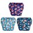 Babygoal Baby Boy Swim Diapers 3 Pack for 0-8 Months Infant, Reusable Adjustable Washable for Swimming Lessons-Crab,Fish,Starfish