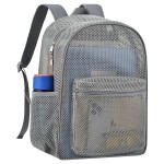 USPECLARE Heavy Mesh Backpack with Rain CoverSee Through Mesh Backpack for School,Beach,Gym,Swimming Equipment,Outdoor Sports