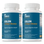 Dr. Tobias Colon 14 Day Cleanse, Advanced Gut Cleanse Detox for Women & Men with Cascara Sagrada, Psyllium Husk, Senna Leaf & Probiotics, Non-GMO Colon Cleanse, 2 Bottles of 28 Capsules Each