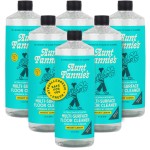 Aunt Fannie\'s Ultra Concentrated Floor Cleaner Vinegar Wash, Multi-Surface Solution For Mopping, Makes 16 Gallons, Bright Lemon Scent, 32 oz. (Pack of 6)