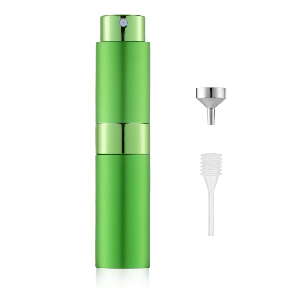 LISAPACK 8ML Atomizer Perfume Spray Bottle for Travel, Empty Refillable Cologne Dispenser, Portable Sprayer (Green)