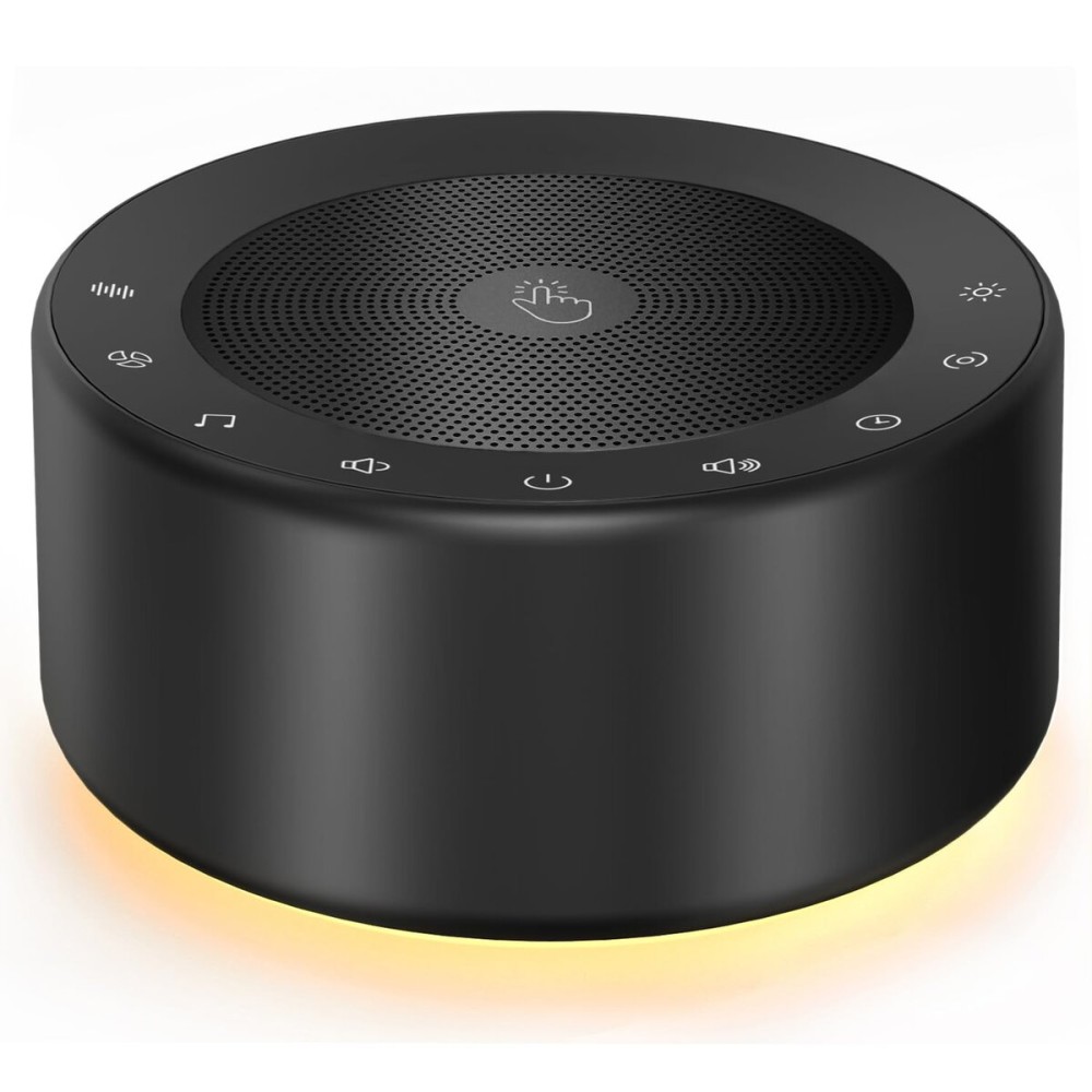 Nursery Lamp with Sound Machine, Mood Lighting, 7 Colors Night Light, 30 Soothing Sounds, White Noises for Baby, Adults. Timer, Plug in, Memory Function, Touch Control