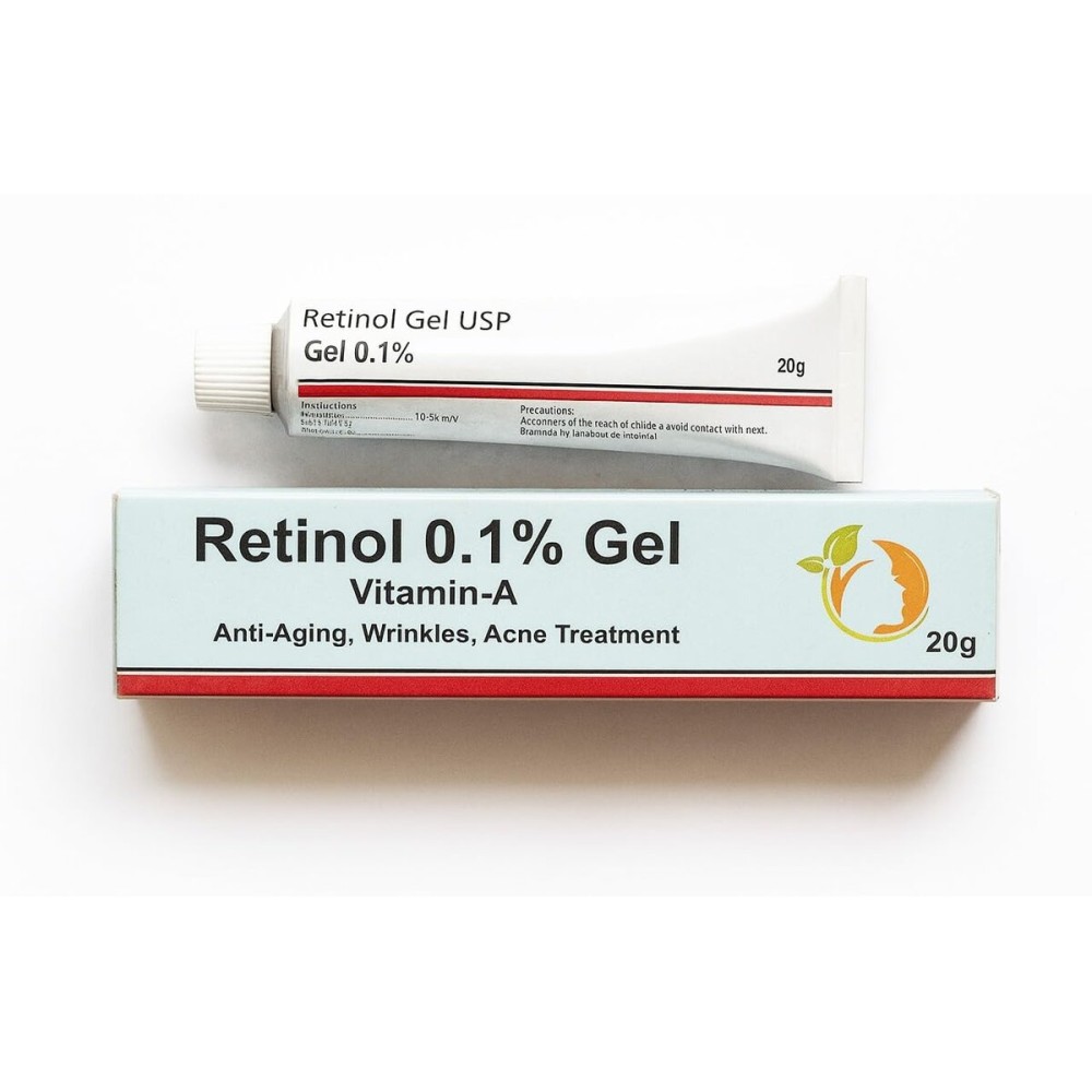 Retinol Gel 0.1 Vitamin A Repairs Fine Lines & Wrinkles, Scar Treatment, Age and Sun Spots, Anti-Aging Formula Gel 20 Grams