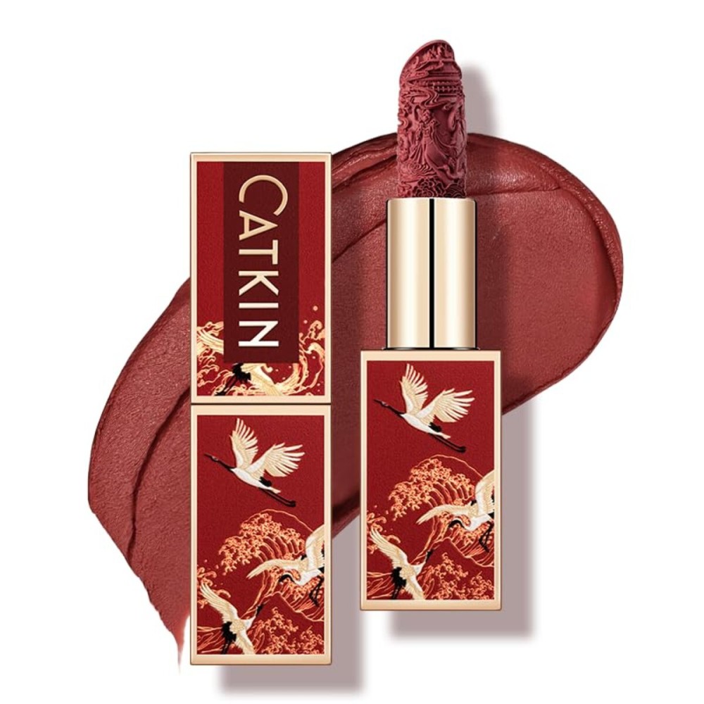 Catkin Semi-Matte Lipstick Hydrating High Impact Color Infused with Vitamin E and Avocado Oil Smooth Soft Texture Long Lasting Matte Finish 129