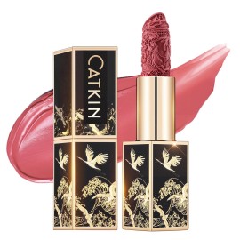 Catkin Moist Lipstick Hydrating High Impact Color Infused with Vitamin E and Avocado Oil Smooth Soft Texture Long Lasting Pink Glow Finish 127