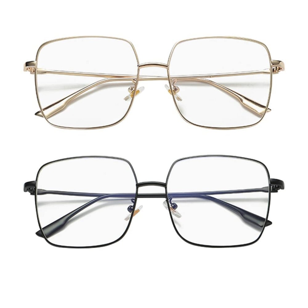 Dollger Blue Light Blocking Glasses women Anti Glare UV Filter Computer Gaming Glasses Retro matal square Eyeglasses Frame BLACK And Gold