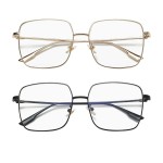 Dollger Blue Light Blocking Glasses women Anti Glare UV Filter Computer Gaming Glasses Retro matal square Eyeglasses Frame BLACK And Gold