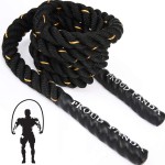Heavy Jump Ropes for Fitness 2LB, Weighted Adult Skipping Rope Exercise Battle Ropes for Men & Women, Total Body Workouts, Power Training in Gym to Improve Strength and Building Muscle(9.9 ft)