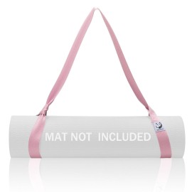 Slim Panda Yoga Mat Straps for Carrying, Adjustable Yoga Mat Carrier Sling Fits All Mats(Mat Not Included)(Light Pink