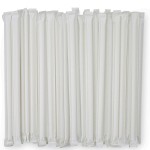 DuraHome Plastic Straws Individually Wrapped BPA Free Restaurant Style Disposable Straw (10.25 Long Straws, White)
