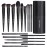 BS-MALL Makeup Brush Set 18 Pcs Premium Synthetic Foundation Powder Concealers Eye shadows Blush Makeup Brushes with black case (C-Black