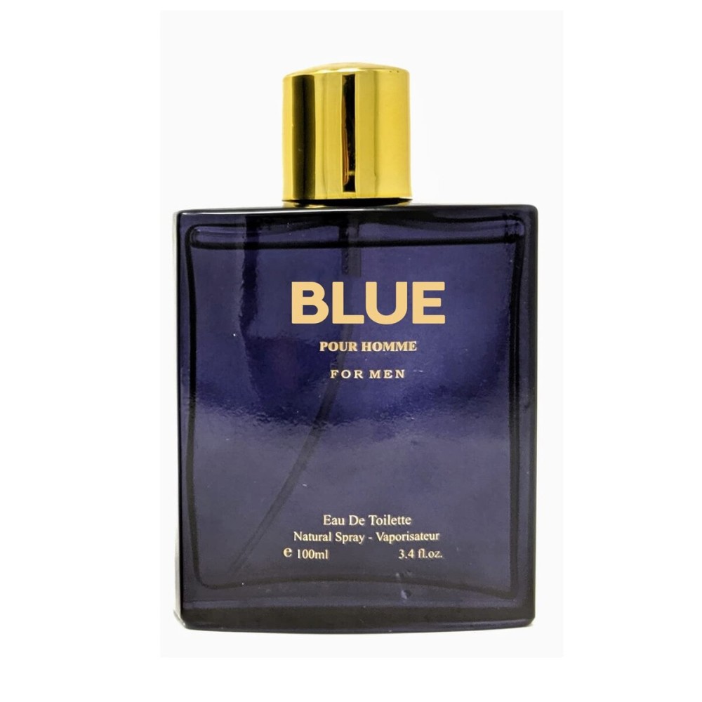 Hybrid & Company BLUE Pour Homme Cologne for Men Eau De Toilette Natural Spray Masculine Scent, 3.4 Fl Oz