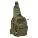 BOMTURN Tactical Backpack Sling Bags - 1000D Waterproof Military Backpack // Chest Bag // CCW Bags Outdoor Shoulder Bag for Every Day Carry Green