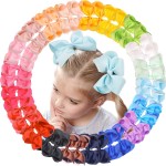 CLLOT Big Bows for Girls 40 PCS Grosgrain Ribbon Boutique 6 Inch Hair Bow Alligator Clips For Girls Teens Toddlers Kids in Pairs