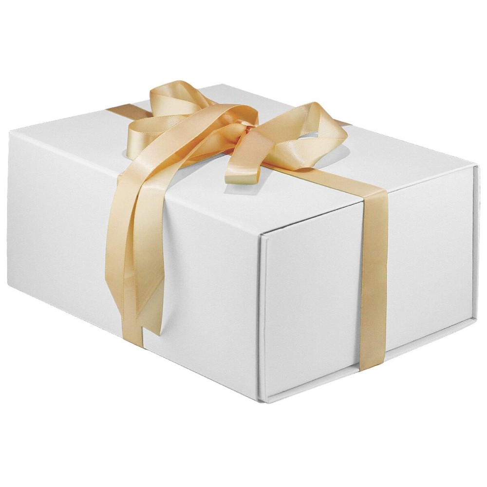MOYEUPAC White Gift Box,9 X 7 X 4 with Lids for Presents Magnetic Closure Gift Packaging for Christmas, Halloween, Birthday and Various Holidays (White)
