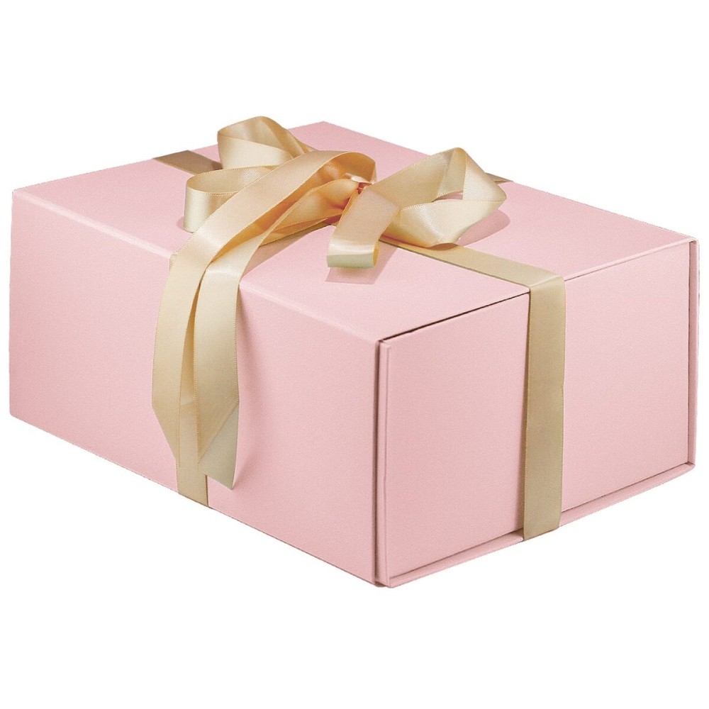 MOYEUPAC Pink Gift Box,9 X 7 X 4 with Ribbon for Presents Magnetic Closure Gift Packaging for Christmas, Halloween, Birthday