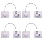 KIZZHISI Fridge Lock (4 Pack),Refrigerator Lock with Keys,for Fridge, Cabinet Locks, Drawers, Dishwasher, Toilet and Child Safety Cabinet Locks, 3M Adhesive No Drilling (White 4pcs)