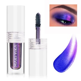 MAKI YIKA Glitter Eyeshadow Purple Liquid Multichrome Eyeshadows Long Lasting Metallic Chameleon Eye Shadow Holographic Eye Topper Glitters (1 Twilight)