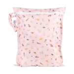 Bumkins Disney Waterproof Wet Bag for Baby, Travel, Swim Suit, Cloth Diapers, Pump Parts, Pool, Beach, Gym Clothes, Toiletry, Hook to Stroller, Daycare, Zip Reusable Wetdry Pack, Princess Magic Pink