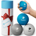 Serenilite Tri-Density Stress Balls for Adults, Squeeze Ball for Hand Therapy, Stress Ball Bundle, Hand Exercisers for Therapy & Grip Strengthening, Physical Therapy Balls, Hand Grip Strengthener
