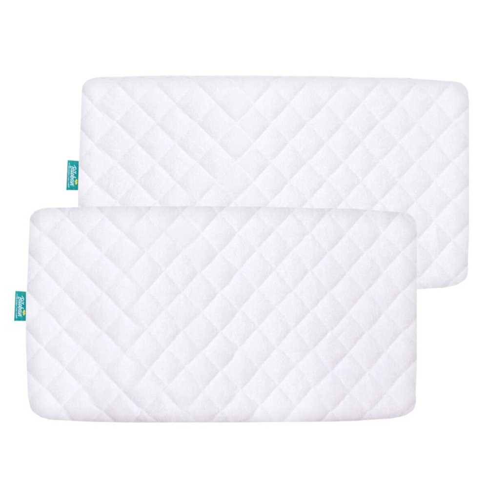 Waterproof Bassinet Mattress Pad Cover Compatible with Graco My View 4 in 1 Bassinet, 2 Pack, Ultra Soft Surface, Breathable and Easy Care