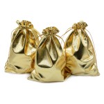BEAVOING Pack of 100 6x 8 Heavy Duty Gold Drawstring Organza Jewelry Pouches Wedding Party Christmas Favor Gift Candy Chocolate Bags