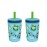 Zak Designs Kelso 15 oz Tumbler 2pc Set, (Campout) Leak-Proof Screw-On Lid with Straw Made of Durable Plastic and Silicone, Perfect Cup Bundle for Kids