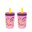 Zak Designs Kelso 15 oz Tumbler Set, (Starpower) Leak-Proof Screw-On Lid with Straw Made of Durable Plastic and Silicone, Perfect Cup Bundle for Kids (2pc Set)