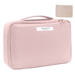 Queboom Travel Makeup Bag Cosmetic Bag Makeup Bag Toiletry bag for women and men(Pink)