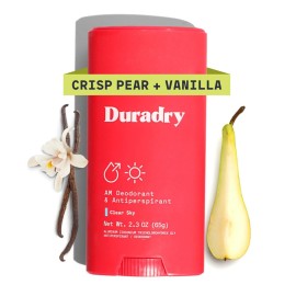 Duradry Clinical-Strength Antiperspirant Deodorant for Women and Men - Clean Formula with Natural Ingredients for Odor and Excessive Sweat Protection - Clear Sky (Crisp Pear + Vanilla)