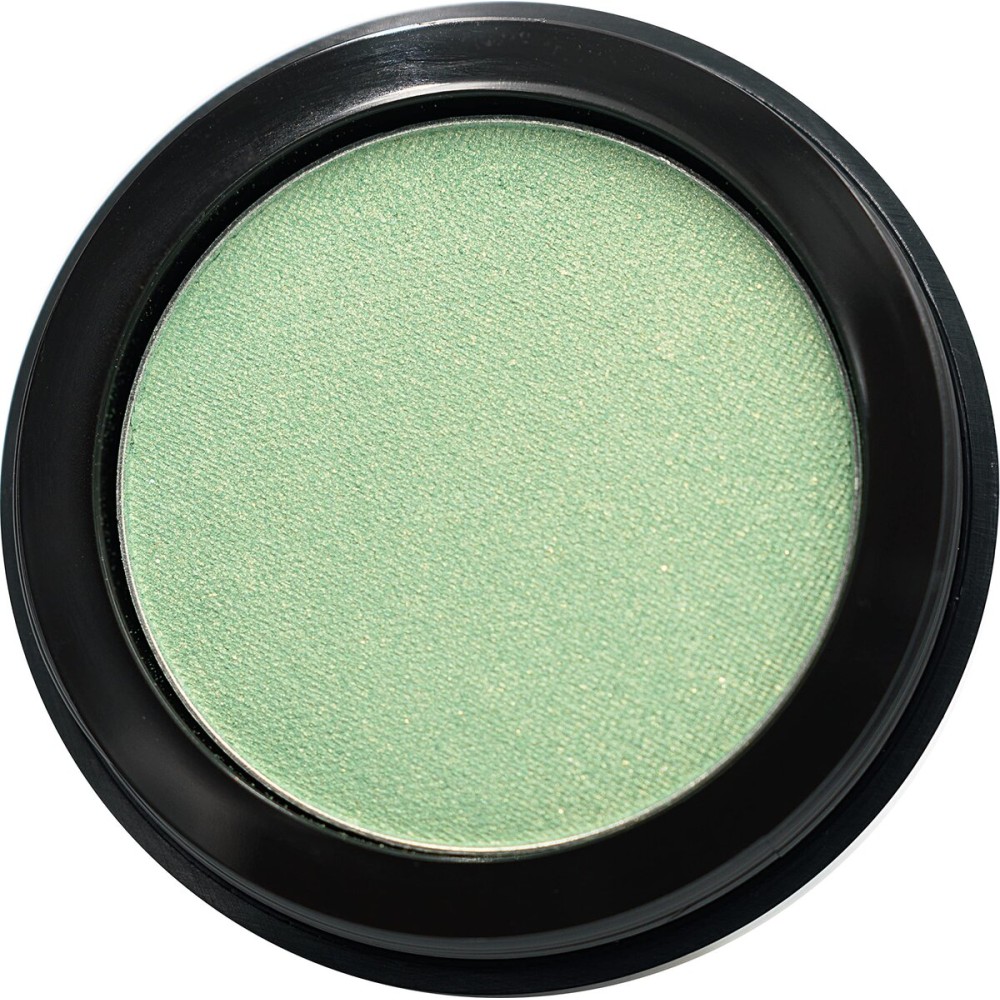 Pure Ziva Clover Shimmering Emerald Green Yellow Gold Flecked Forest Pressed Powder Single Vegan Eyeshadow; Talc, Paraben & Cruelty Free