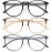IBOANN Chic & Comfy Blue Light Glasses for Women - 3-Pack Round Frames, Screen-Ready Style with UV Protection Coating