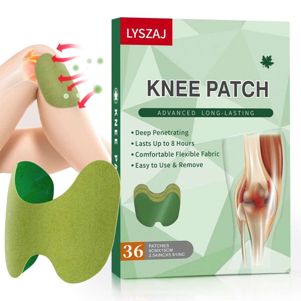 36Pcs Knee Patches,Wormwood Extract Sticker 8-Hour Heat Patches of Joint for Knee, Back, Neck, Shoulder