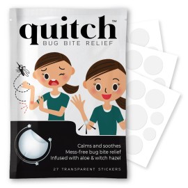 quitch Bug Bite Itch Relief Patch Kids, Bug Bite Patch, Summer Travel Essentials for Kids, Mosquito Anti Itch Cream Alternative Summer Camp Essentials Itch Relief, Baby hydrocortisone Alternative